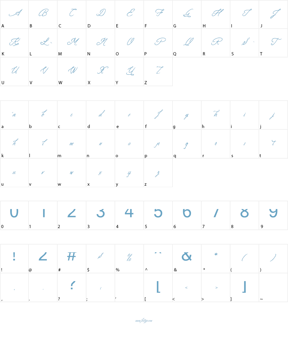 Le Secret de la Guilde Font Character